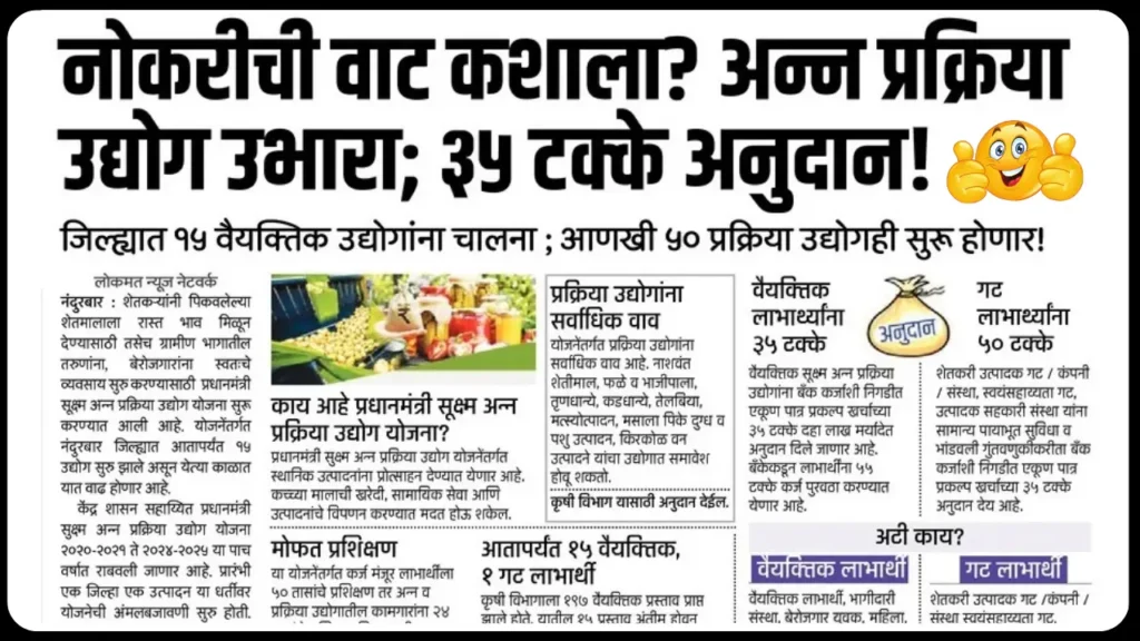 PMFME Subsidy Yojana